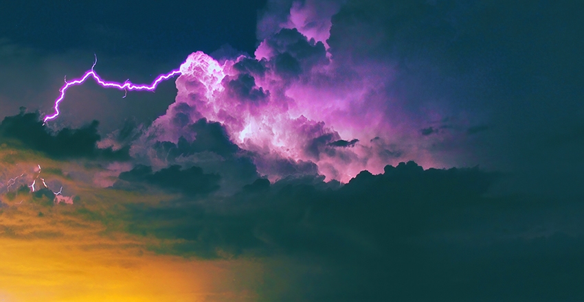 stormy clouds with lightning