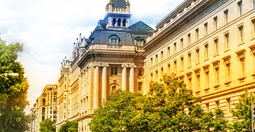 image of the exterior of a U.S. government building in Washington D.C.
