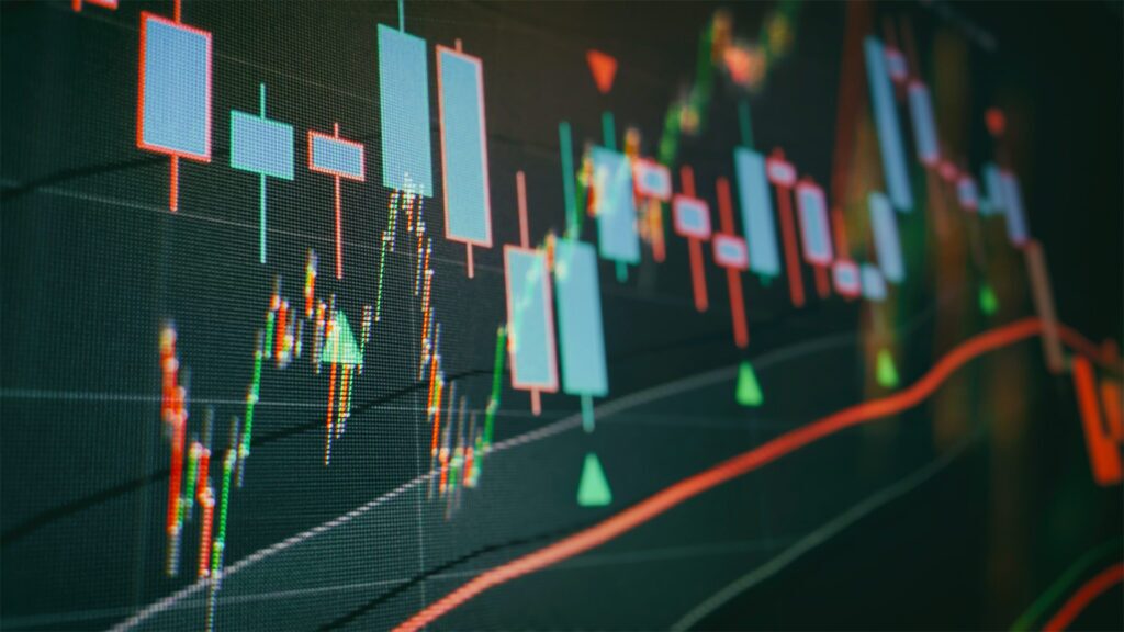 Image of a stock market graph to illustrate the cost savings of getting the right pentesting tool.