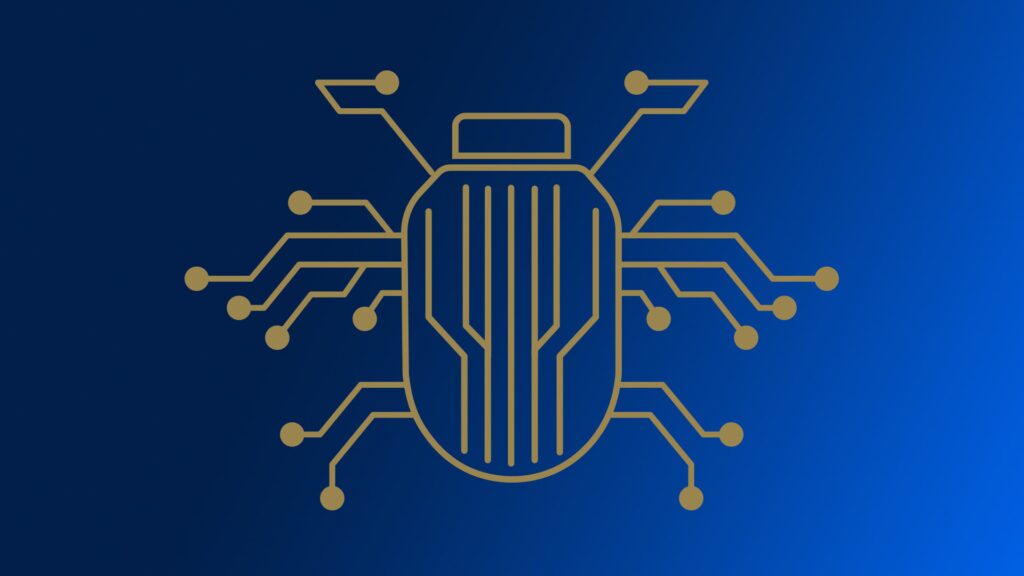 An illustration of a bug that represents vulnerabilities found by the Synack Red Team, in this case multi-factor authentication bypass.