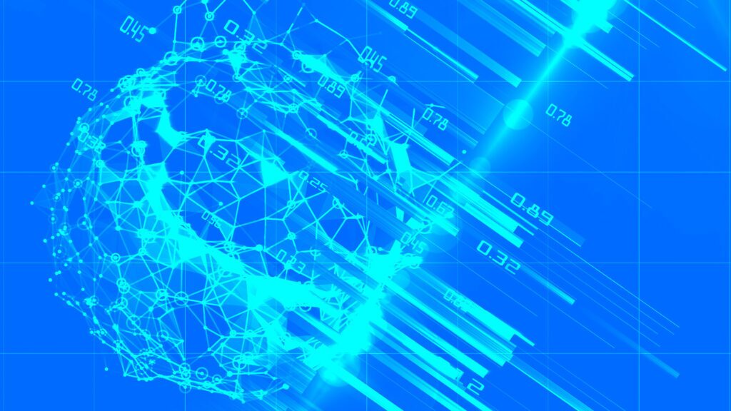 Banner image of a networked globe with streaks coming through it to illustrate the way Synack data integrates with Splunk.