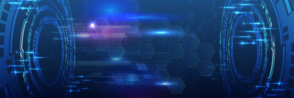 Cyber security for business and internet project. Abstract futuristic background. Hi-tech business presentation. Big data concept.