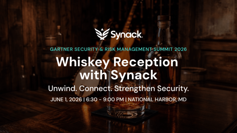 Join Synack at Gartner SRM 2026 for an exclusive whiskey tasting reception