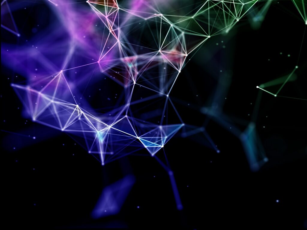 Abstract graphic representing the dual-use nature of AI in offensive security