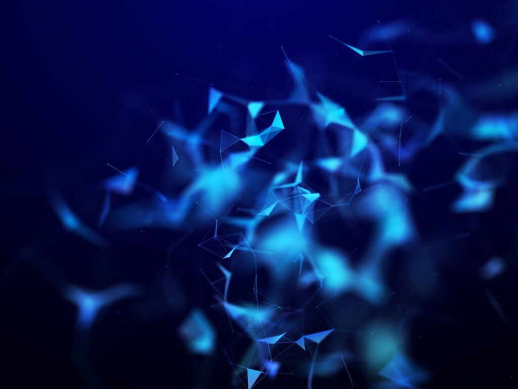 abstract visualization of an AI model