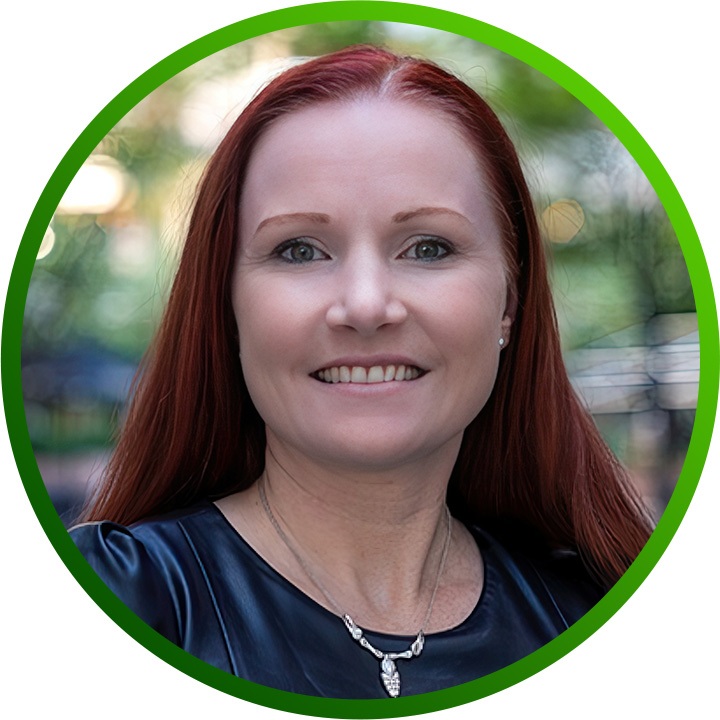 Portrait of power and grid security strategist Emma Stewart.