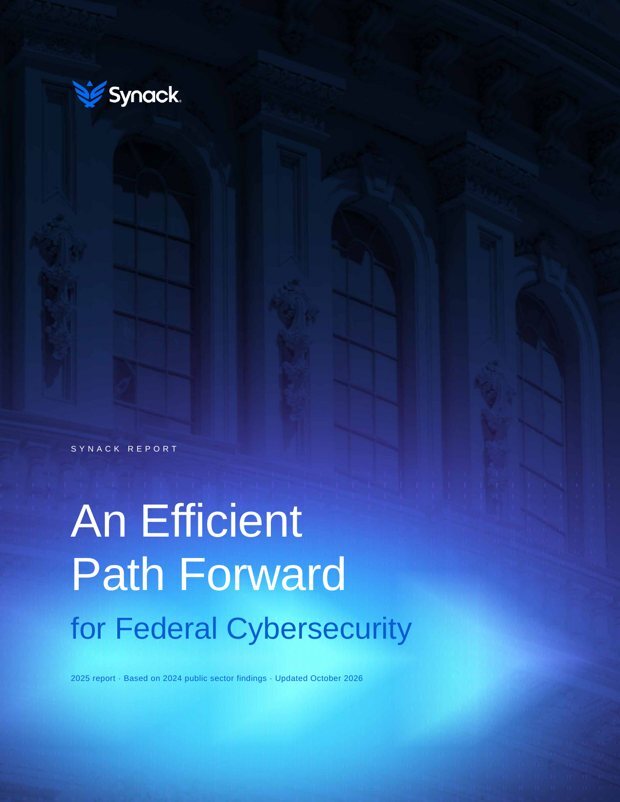 Cover of the Synack report, An Efficient Path Forward for Federal Cybersecurity