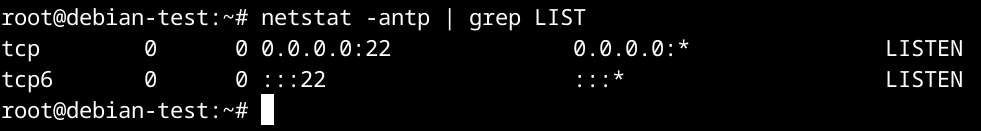 netstat output after the attack showing port 4369 no longer listening