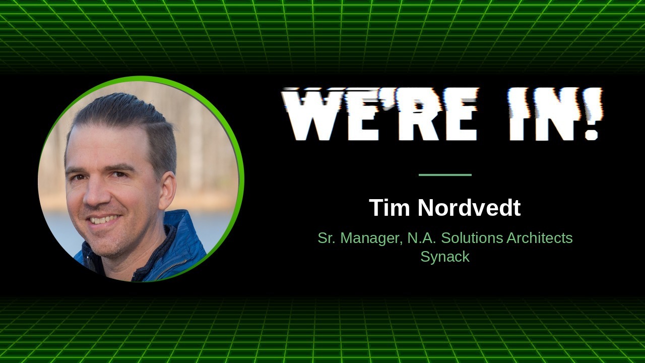 WE'RE IN! podcast with Tim Nordvedt, Sr. Manager, N.A. Solutions Architects, Synack